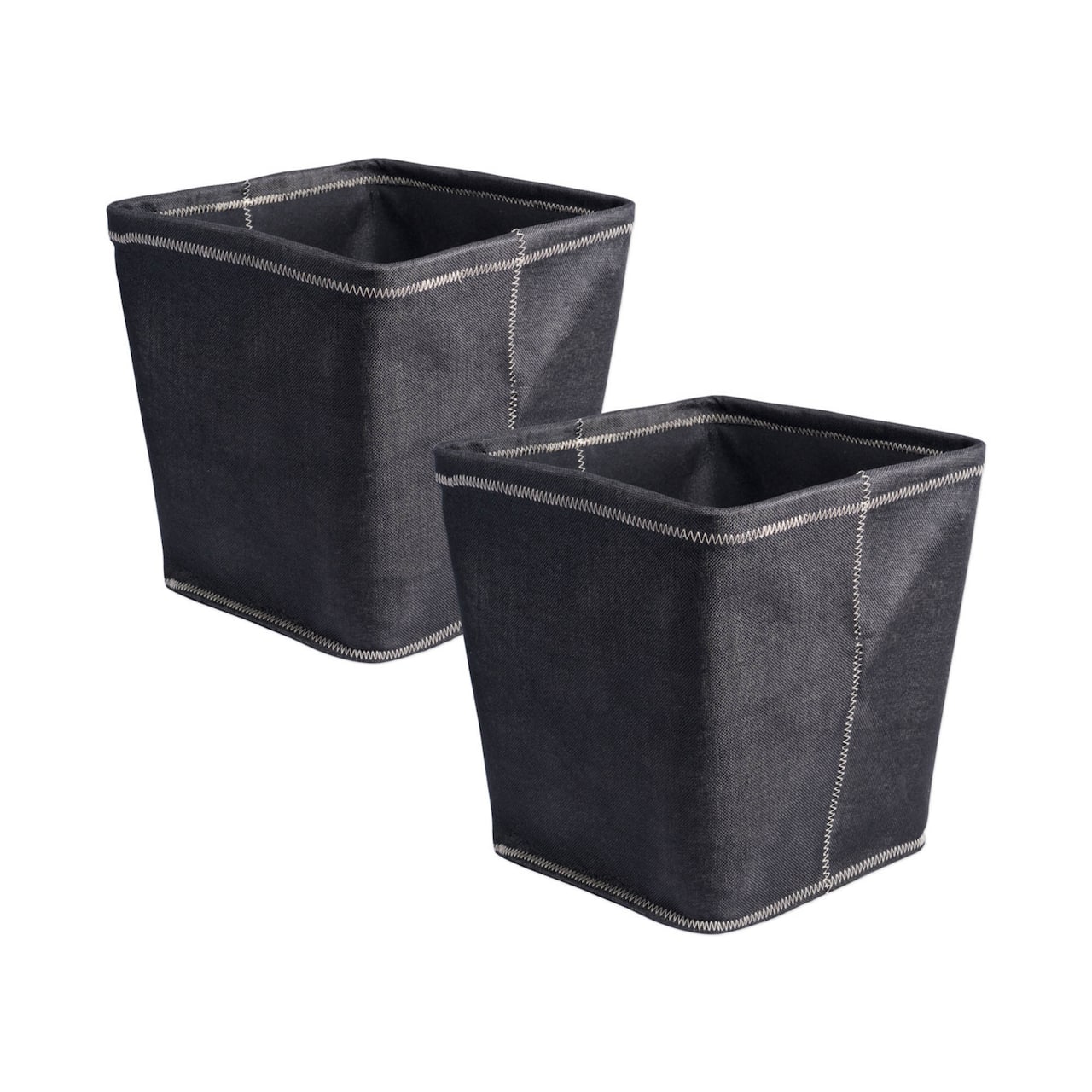 DII® 13" Zig Zag Stitch Trapezoid Fabric Bins, 2ct.